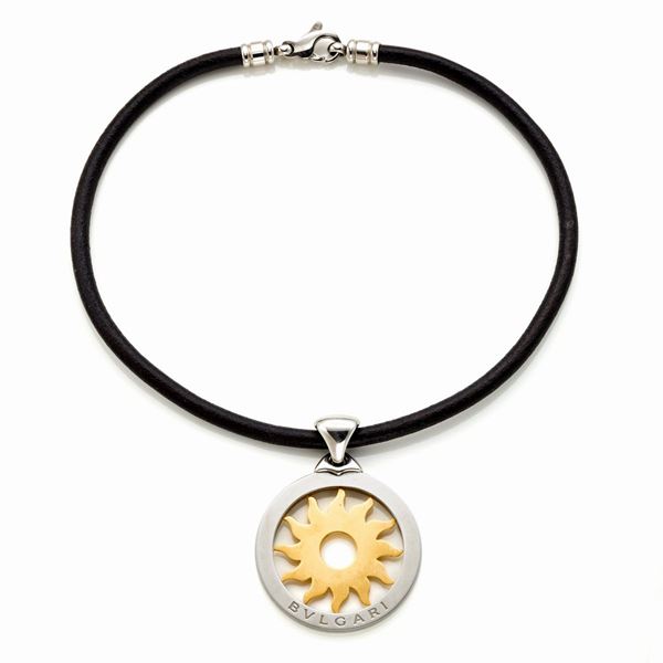 Bulgari : Pendente Bulgari in oro e acciaio  - Asta GIOIELLI, OROLOGI E LUXURY GOODS - Faraone Casa d'Aste