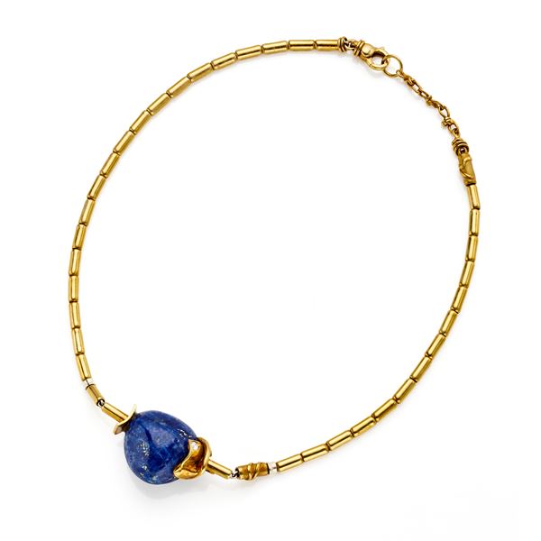 Misani necklace in gold and lapis lazuli