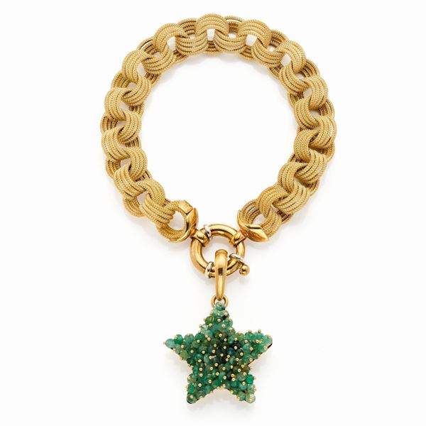 Bracciale con charm in oro giallo