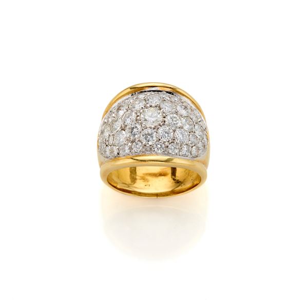 Diamond gold ring  - Auction GIOIELLI, OROLOGI E LUXURY GOODS - Faraone Casa d'Aste