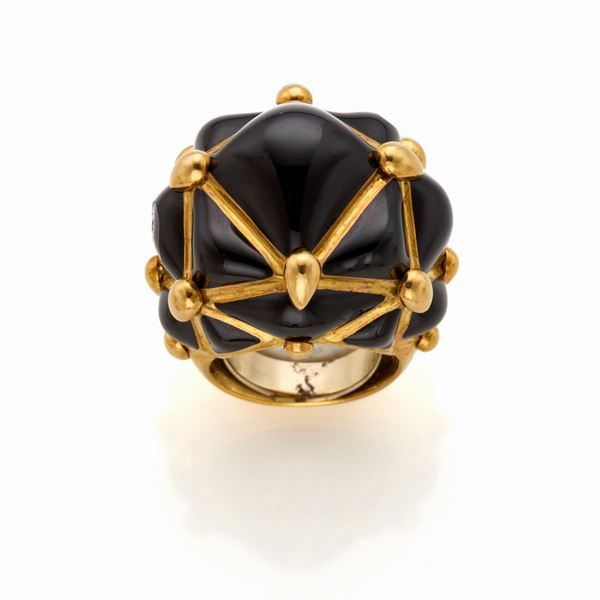 Anello Webb in oro e smalto   - Asta GIOIELLI, OROLOGI E LUXURY GOODS - Faraone Casa d'Aste