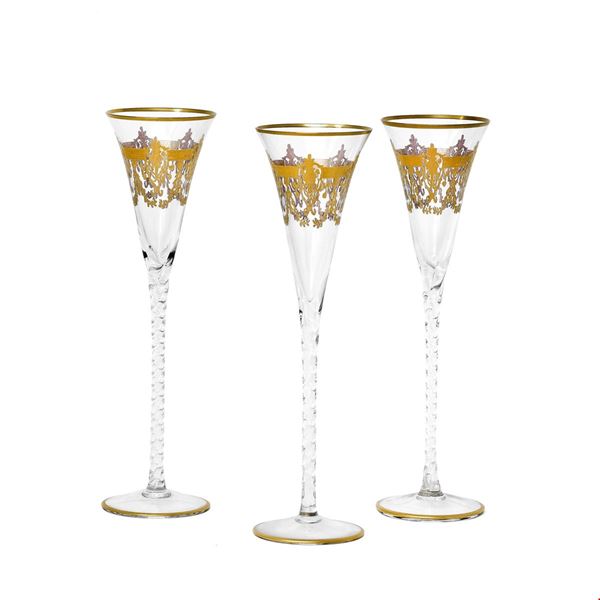 Twelve champagne flûtes   - Auction GIOIELLI, OROLOGI E LUXURY GOODS - Faraone Casa d'Aste