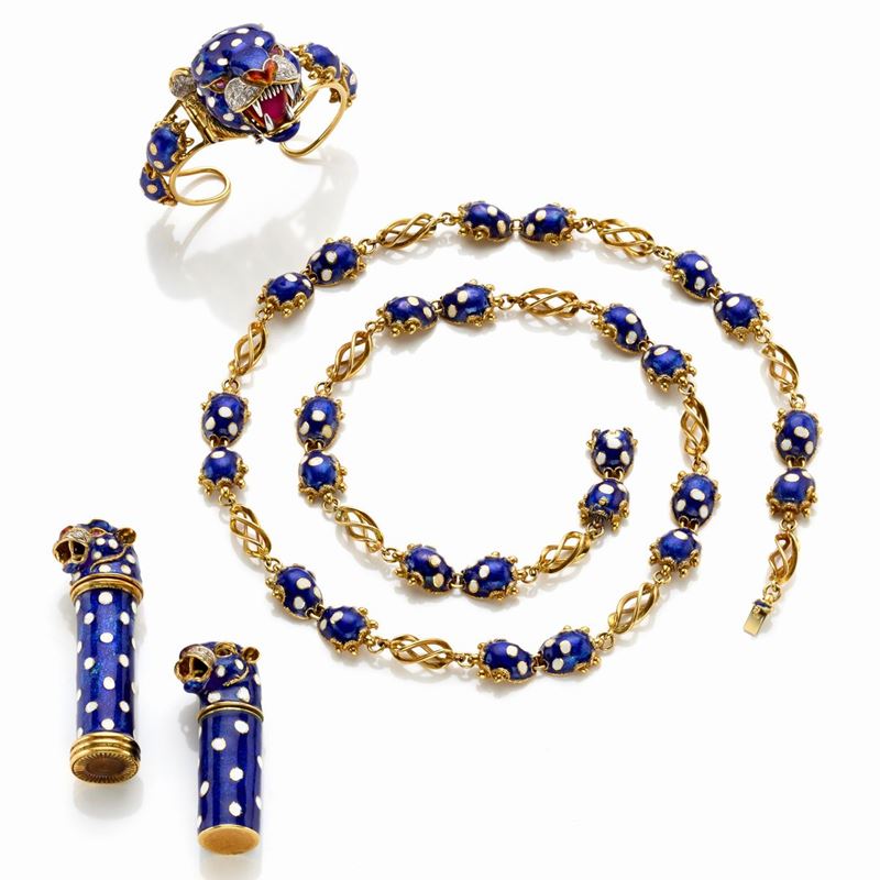 Demi Parure Frascarolo in Oro e Smalto
