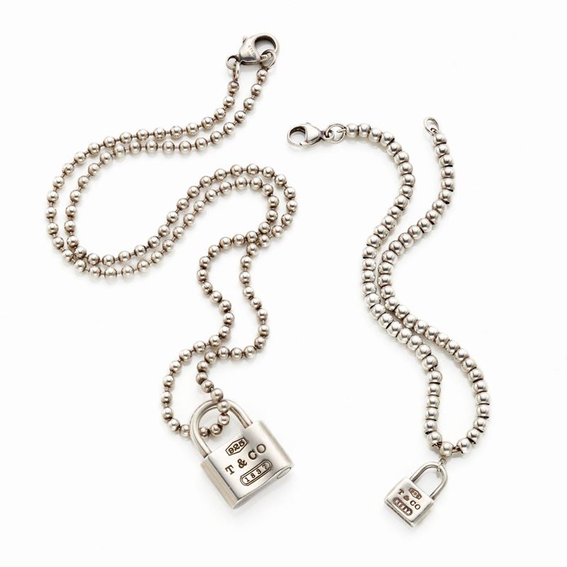 Collana e bracciale con lucchetto Tiffany