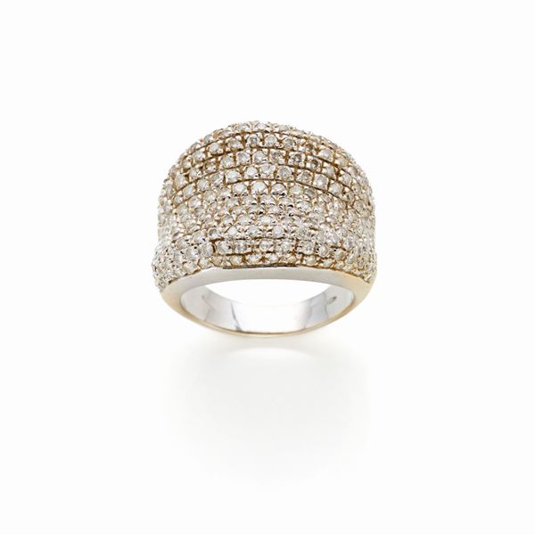 Anello in oro e diamanti  - Asta GIOIELLI OROLOGI E LUXURY GOODS - Faraone Casa d'Aste