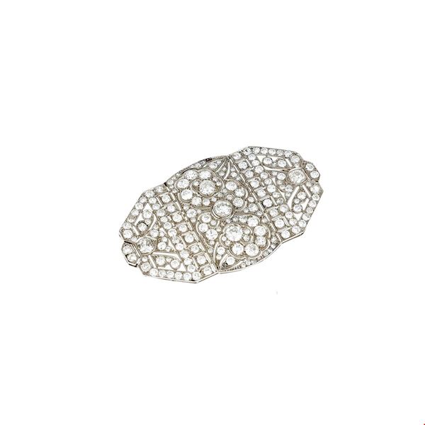 Spilla in platino e diamanti