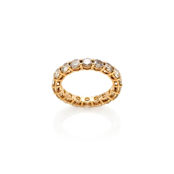 Gold ring with diamonds  - Auction GIOIELLI OROLOGI E LUXURY GOODS - Faraone Casa d'Aste