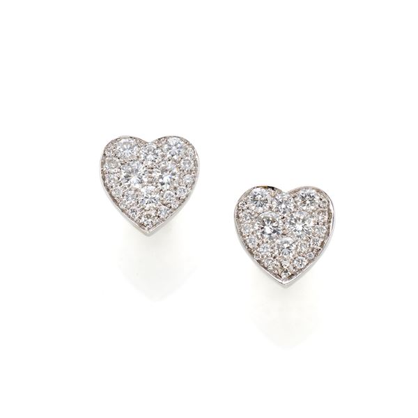 Gold and diamond earrings