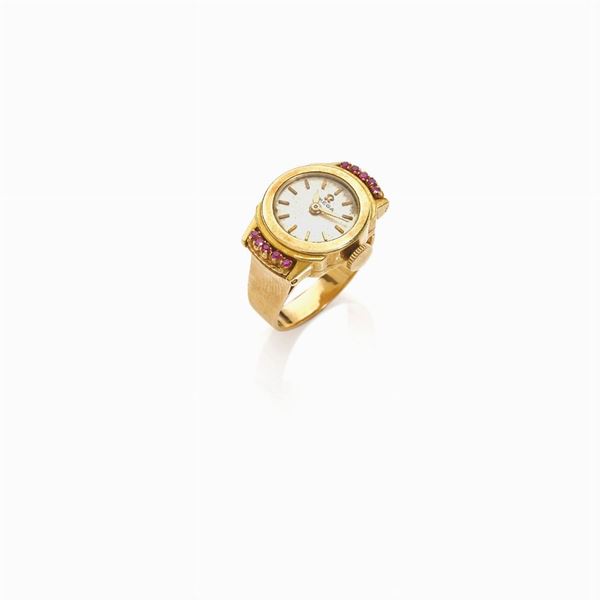Omega : Anello orologio Omega  - Asta Gioielli e orologi del XX secolo - Faraone Casa d'Aste