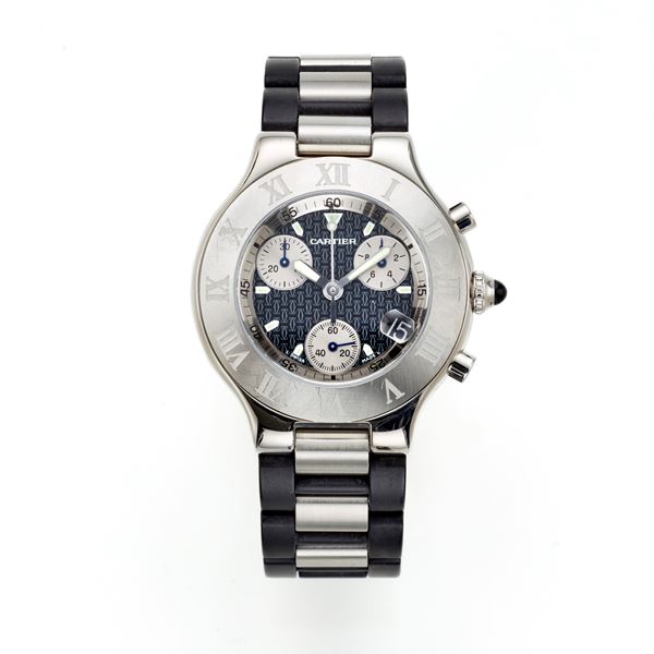 Cartier : Cartier Chronoscaph 21 wristwatch   - Auction GIOIELLI, OROLOGI E LUXURY GOODS - Faraone Casa d'Aste