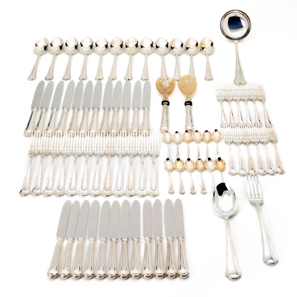 Silver cutlery set  - Auction GIOIELLI, OROLOGI E LUXURY GOODS - Faraone Casa d'Aste
