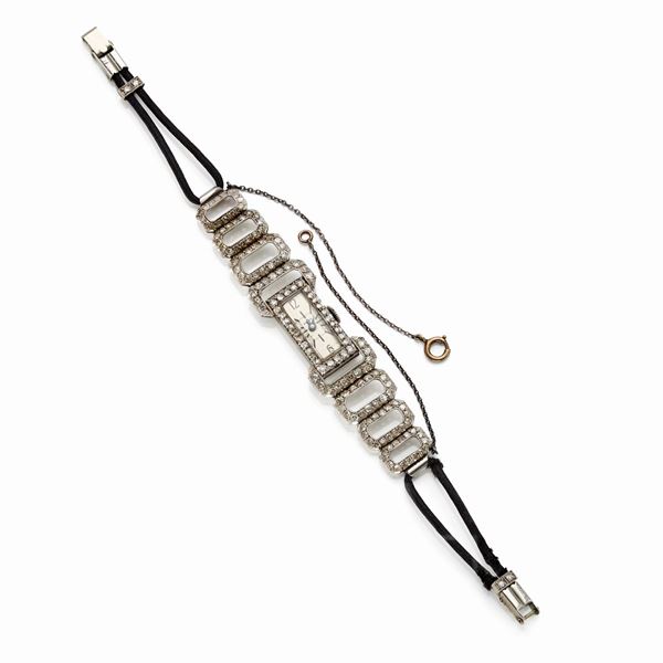 Platinum watch with diamonds  - Auction GIOIELLI OROLOGI E LUXURY GOODS - Faraone Casa d'Aste