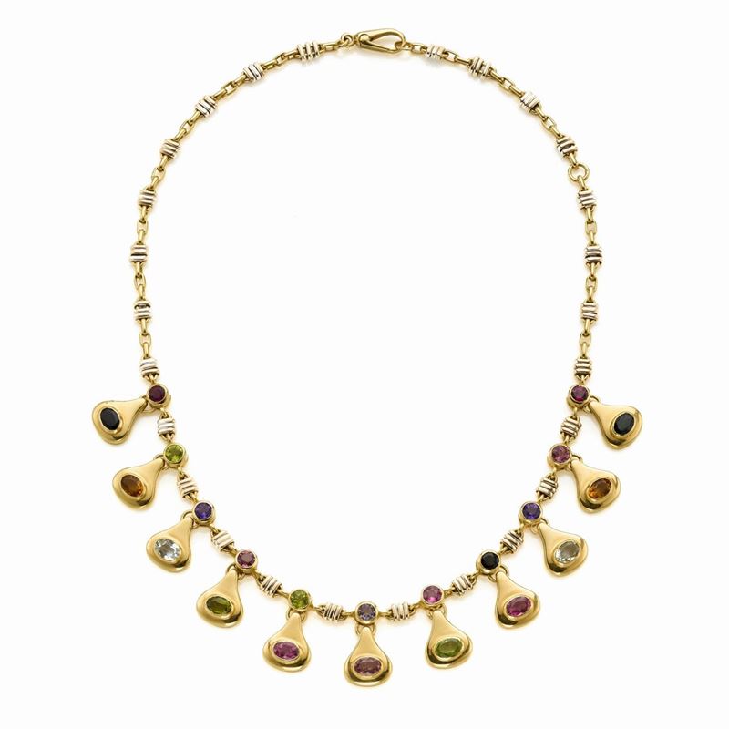 Collier in oro con gemme