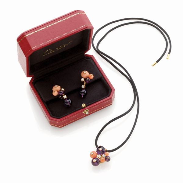 Cartier - Orecchini e pendente firmati Cartier