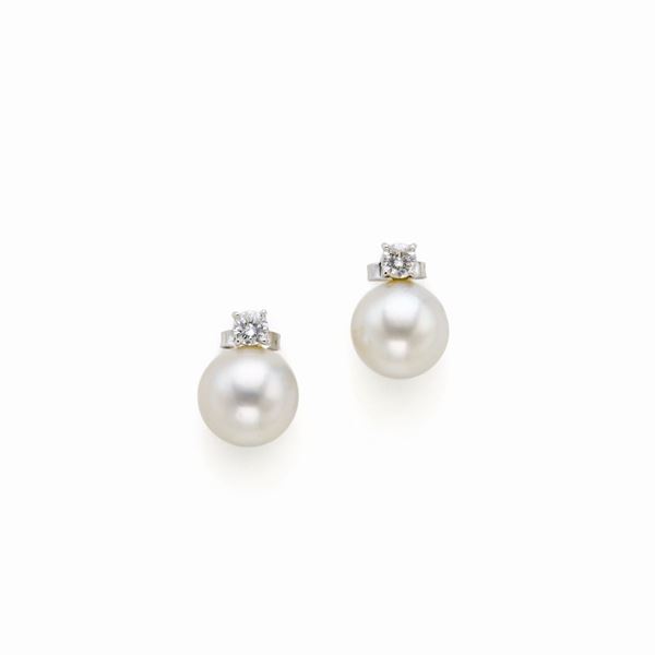 Orecchini con perle e diamanti