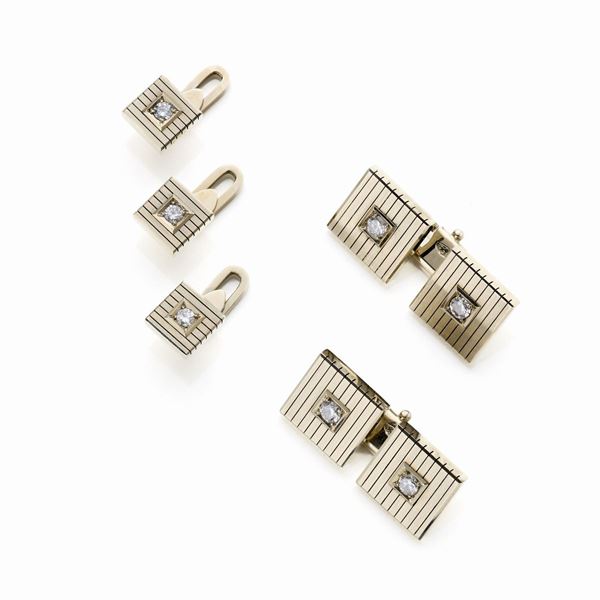 Set da sparato in oro e diamanti
