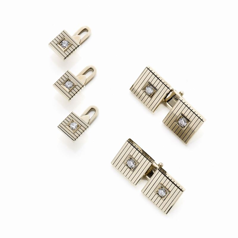 Set da sparato in oro e diamanti