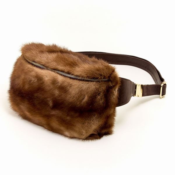 Marsupio in visone e pelle  - Asta GIOIELLI OROLOGI E LUXURY GOODS - Faraone Casa d'Aste