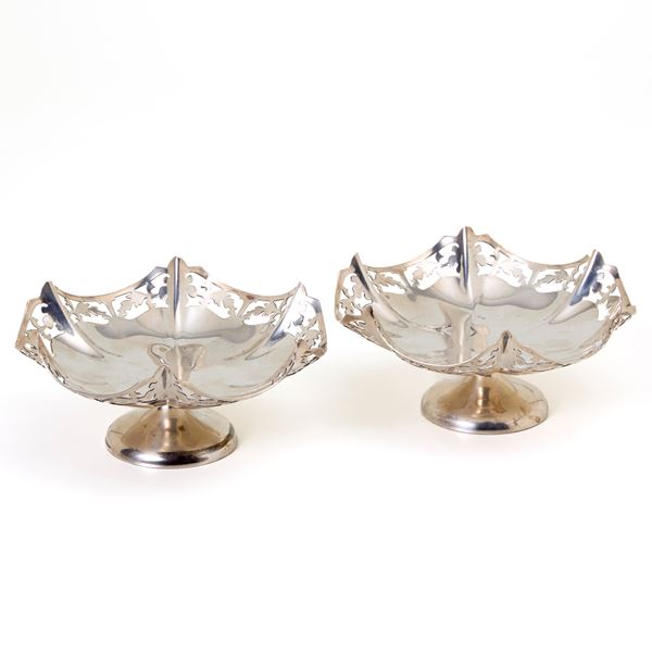 Pair of silver stands