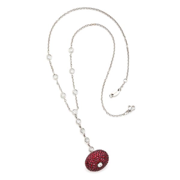 Faraone gold, diamond and ruby necklace