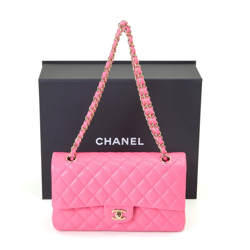 Chanel Timeless Bubblegum completa di dustbag, scatola, nastro e sacchetto Maison