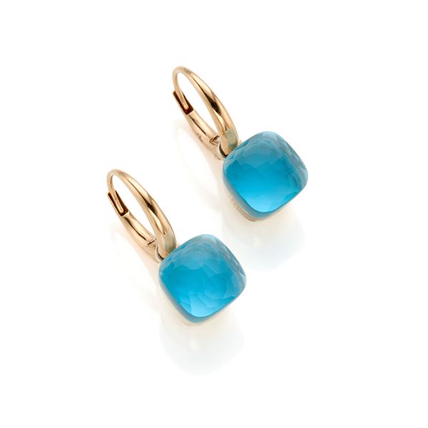 Pomellato - Pomellato gold earrings with topazes