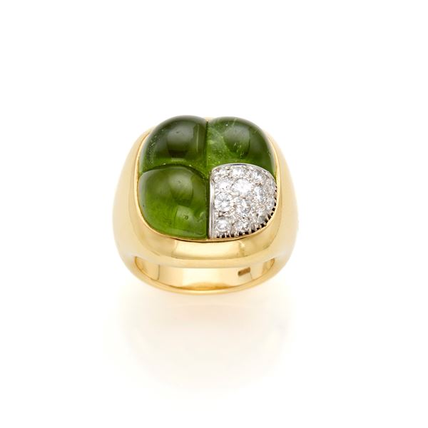 Pomellato : Anello Pomellato in oro con peridoti  - Asta GIOIELLI, OROLOGI E LUXURY GOODS - Faraone Casa d'Aste