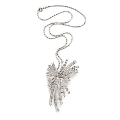 Spilla/pendente in Platino con Diamanti