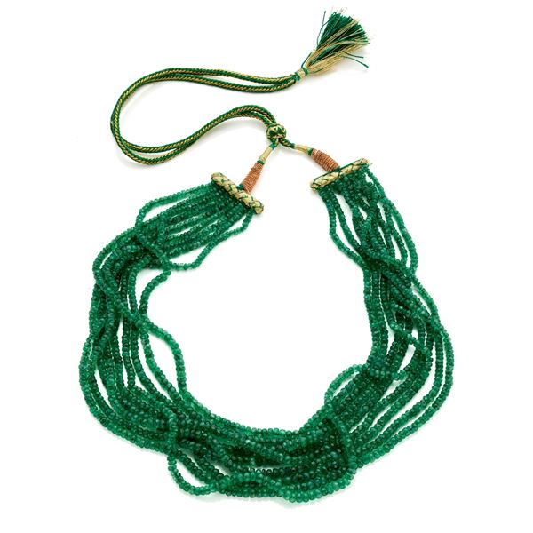 Emerald necklace  - Auction GIOIELLI OROLOGI E LUXURY GOODS - Faraone Casa d'Aste