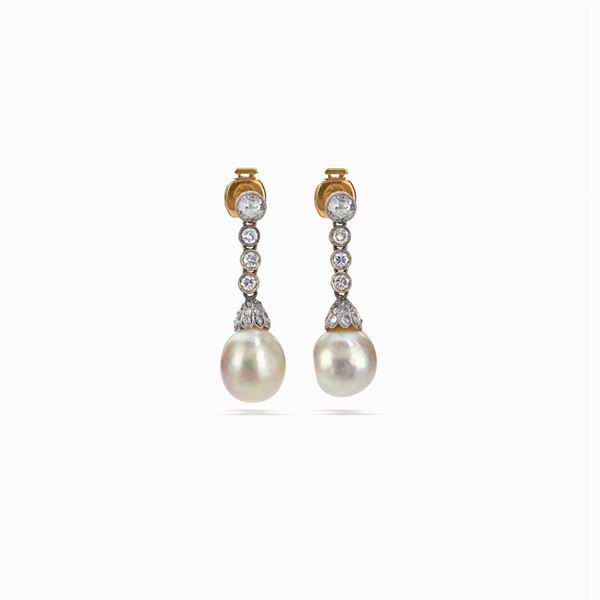 Orecchini in platino e oro