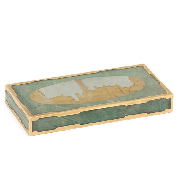 Faraone : Faraone box made of hard stone with gold profiles  - Auction GIOIELLI OROLOGI E LUXURY GOODS - Faraone Casa d'Aste
