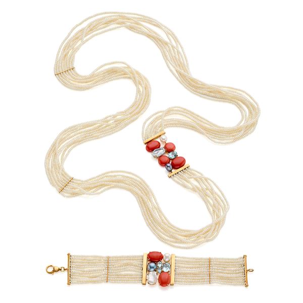 Demi parure, necklace and bracelet