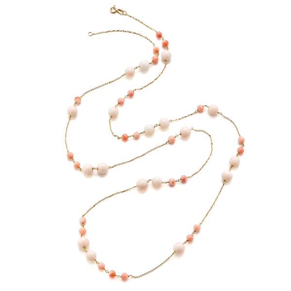 Gold and coral necklace