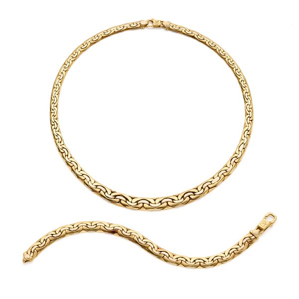 Gold necklace and bracelet  - Auction GIOIELLI OROLOGI E LUXURY GOODS - Faraone Casa d'Aste
