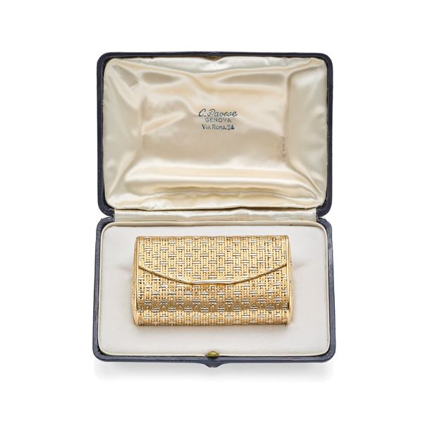 Pochette in oro  - Asta GIOIELLI, OROLOGI E LUXURY GOODS - Faraone Casa d'Aste