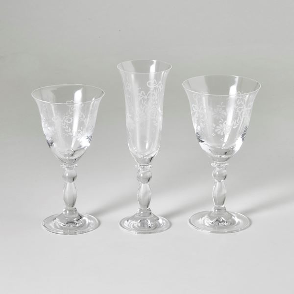 Set of glasses  - Auction GIOIELLI OROLOGI E LUXURY GOODS - Faraone Casa d'Aste