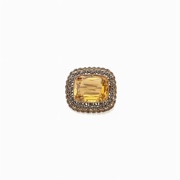 Spilla in oro   - Auction Gioielli e orologi del XX secolo - Faraone Casa d'Aste