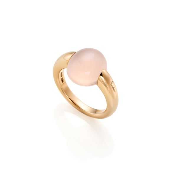 Pomellato - Pomellato gold ring with quartz 