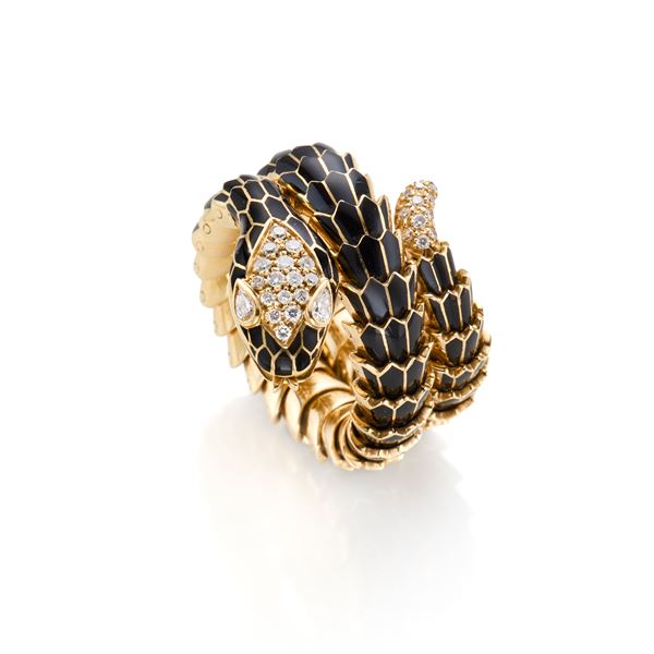 Carlo Luca Della Quercia Illario Snake Ring  - Auction GIOIELLI OROLOGI E LUXURY GOODS - Faraone Casa d'Aste