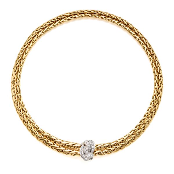 Pomellato - Pomellato gold necklace with diamonds