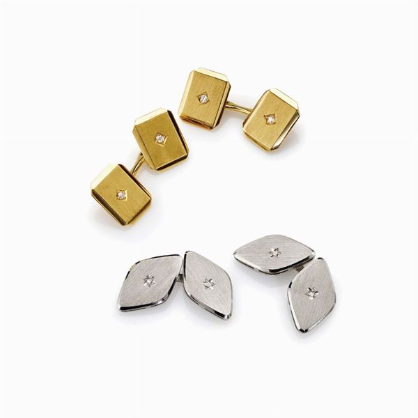 Coppia di gemelli in oro 