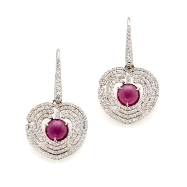 Faraone - Faraone gold earrings diamonds and rubies