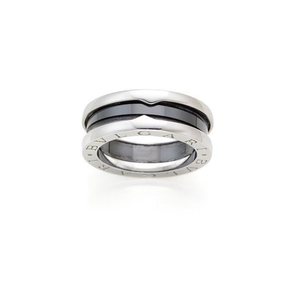 Anello Bulgari B zero in oro e ceramica