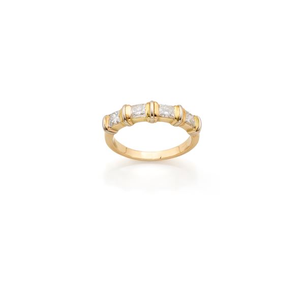 Gold and diamond ring 