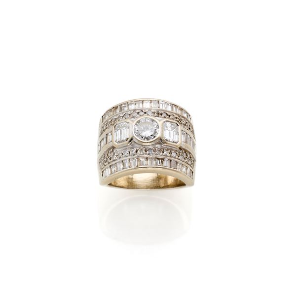 Fasano gold ring with diamonds  - Auction GIOIELLI OROLOGI E LUXURY GOODS - Faraone Casa d'Aste
