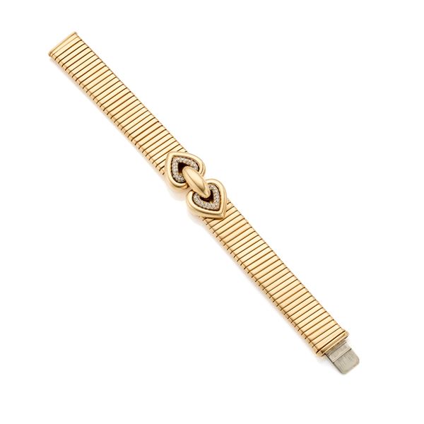 Bracciale Bulgari tubogas Doppio Cuore  - Asta GIOIELLI, OROLOGI E LUXURY GOODS - Faraone Casa d'Aste