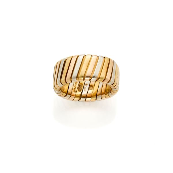 Anello Bulgari tubogas  - Asta GIOIELLI, OROLOGI E LUXURY GOODS - Faraone Casa d'Aste