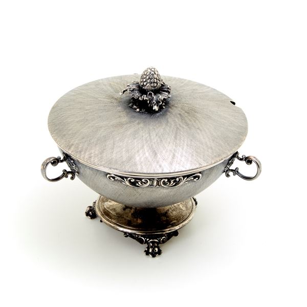 Silver sugar bowl