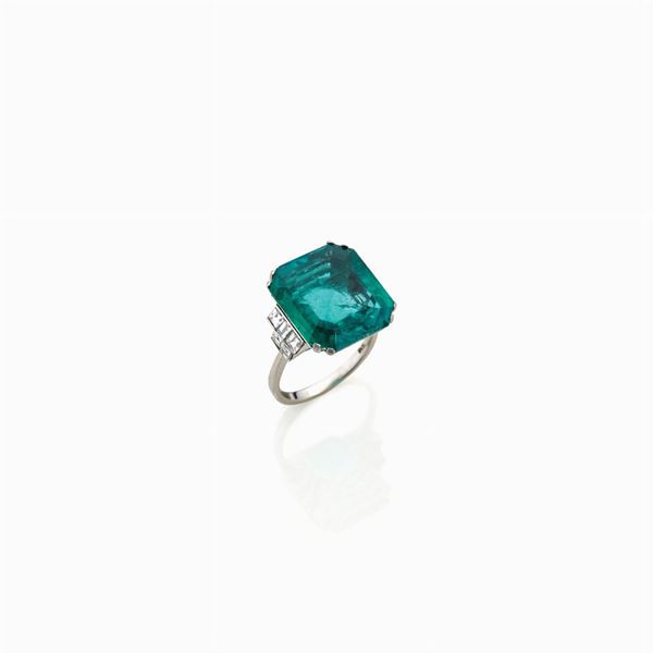Anello in platino   - Asta Gioielli e orologi del XX secolo - Faraone Casa d'Aste