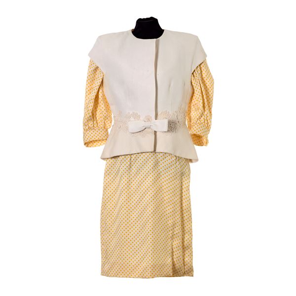 Lotto composto da gilet bianco Lorenzo Riva e vestito in seta  - Asta GIOIELLI, OROLOGI E LUXURY GOODS - Faraone Casa d'Aste